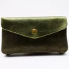 Porte monnaie cuir pailleté et peau