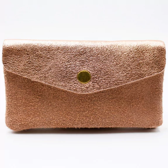 Porte monnaie cuir pailleté et peau