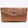 Porte monnaie cuir pailleté et peau