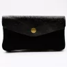 Porte monnaie cuir pailleté et peau