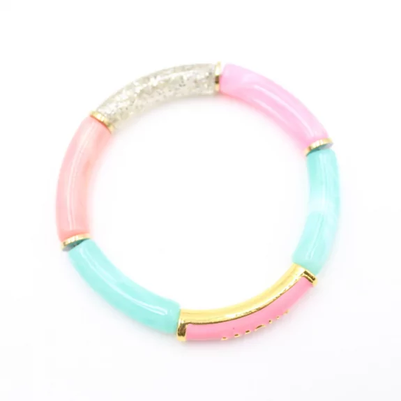 Bracelet tendance en résine avec message