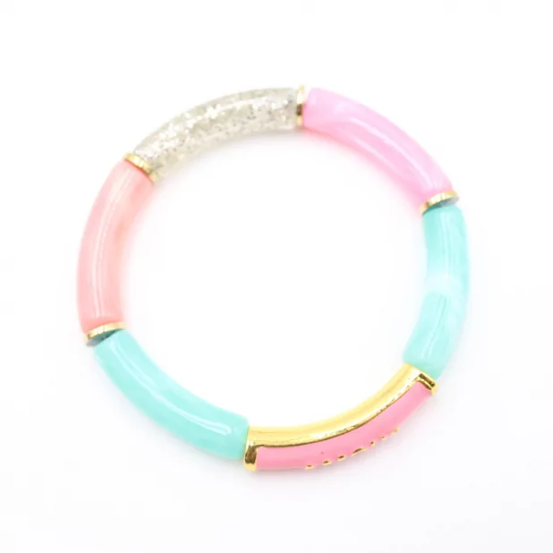 Bracelet tendance en résine avec message