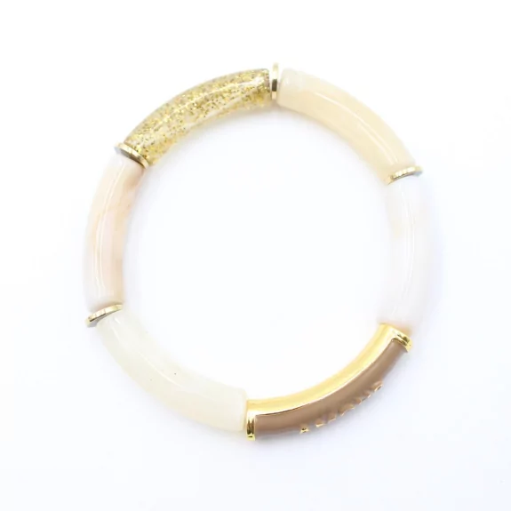 Bracelet tendance en résine avec message