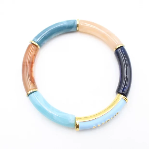 Bracelet tendance en résine avec message
