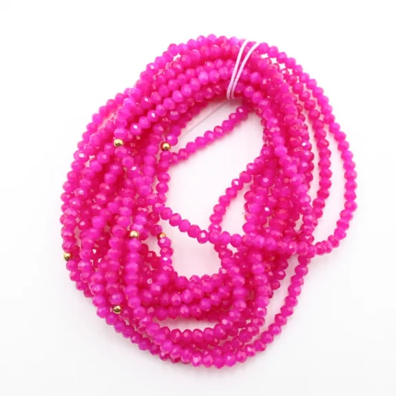 Pack de 12 bracelets petites perles de cristal