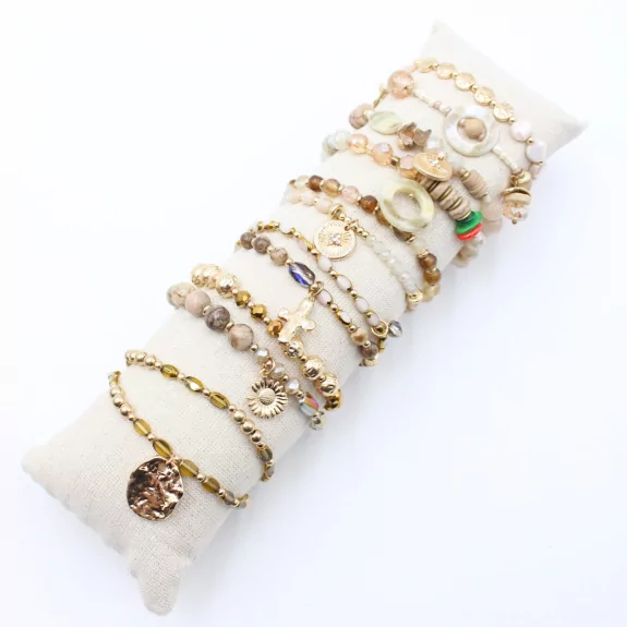 Pack de 12 bracelets perles et pampilles