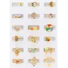 Pack 18 bagues acier inoxydable - MULTI