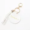 Porte clefs avec message copine en or