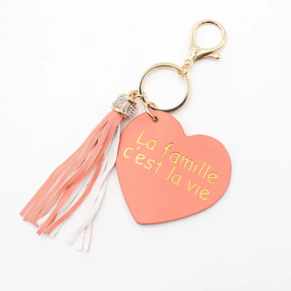 Porte clefs avec message la famille c'est la vie