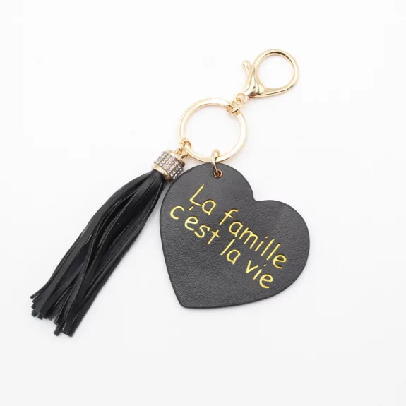 Porte clefs avec message la famille c'est la vie