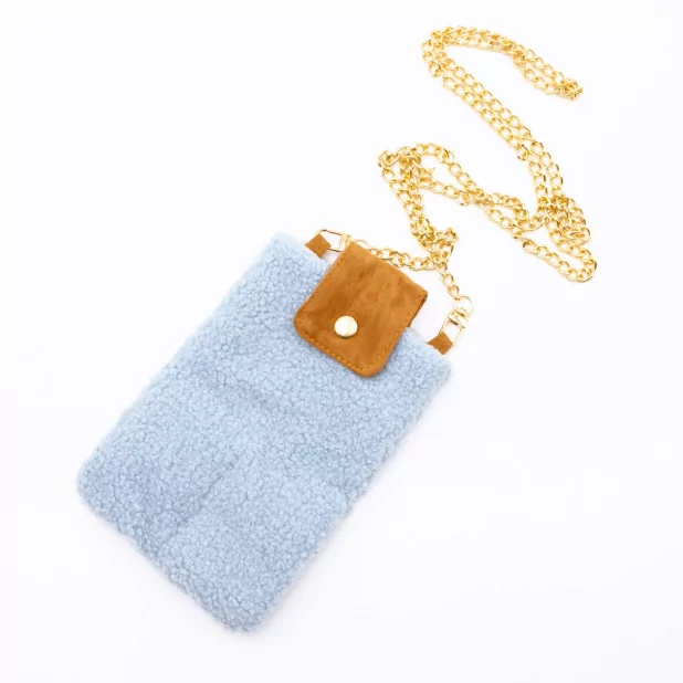 Pochette en moumoute pour téléphone portable