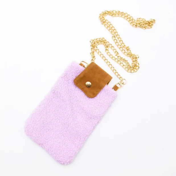 Pochette en moumoute pour téléphone portable