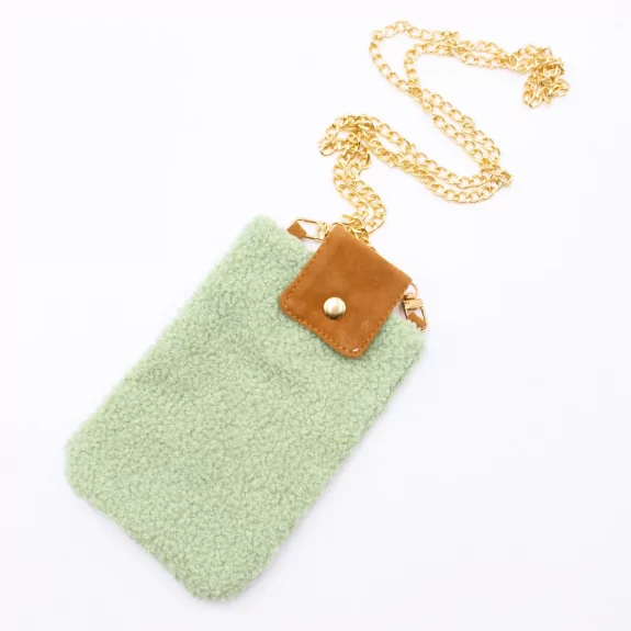 Pochette en moumoute pour téléphone portable