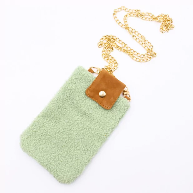 Pochette en moumoute pour téléphone portable