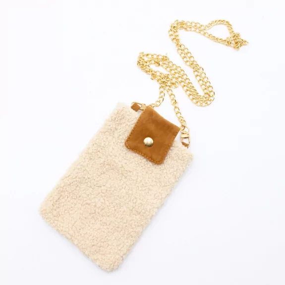 Pochette en moumoute pour téléphone portable