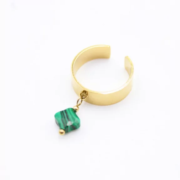 bague acier avec pampille