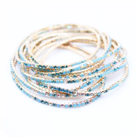Lot de 10 bracelets strass