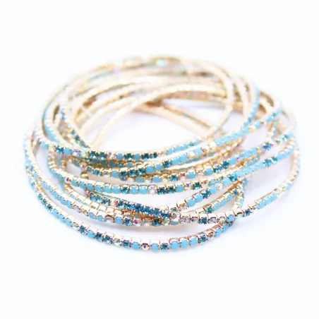 Lot de 10 bracelets strass