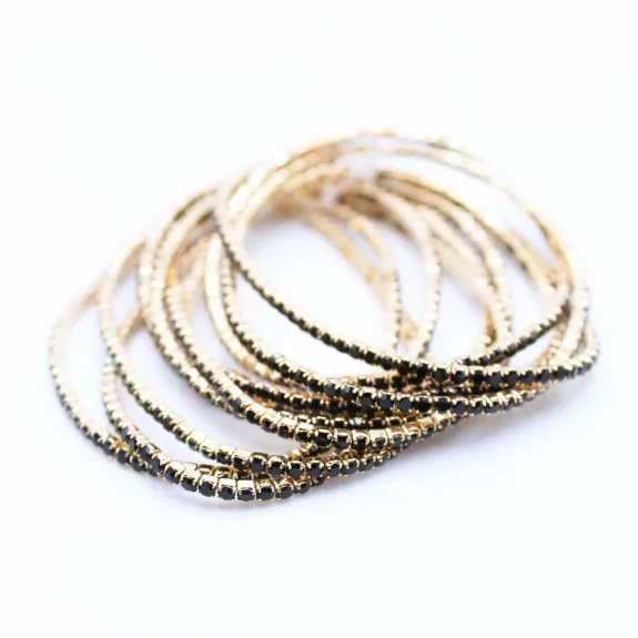 Lot de 10 bracelets strass