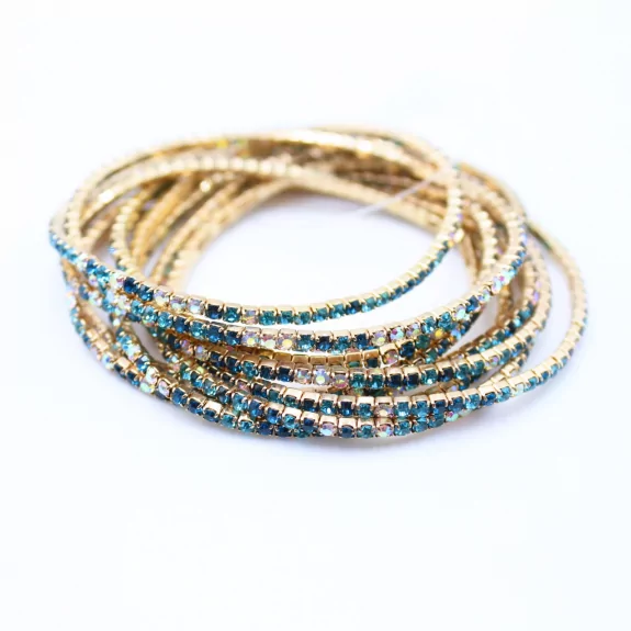 Lot de 10 bracelets strass