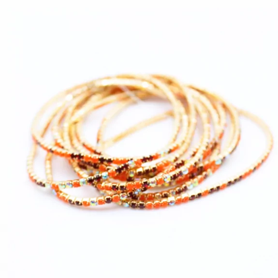 Lot de 10 bracelets strass