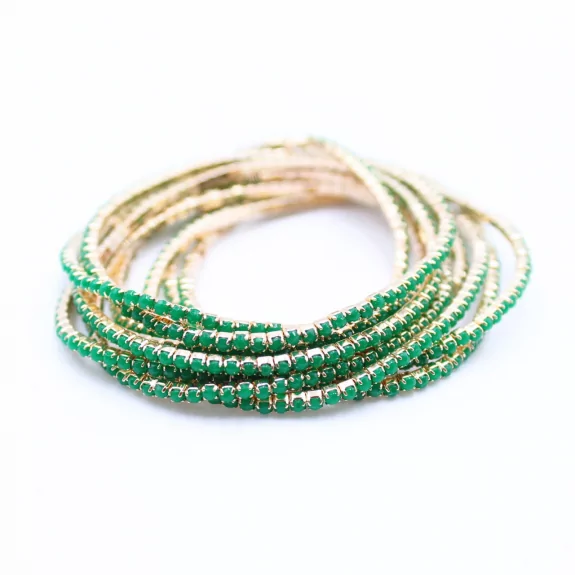 Lot de 10 bracelets strass