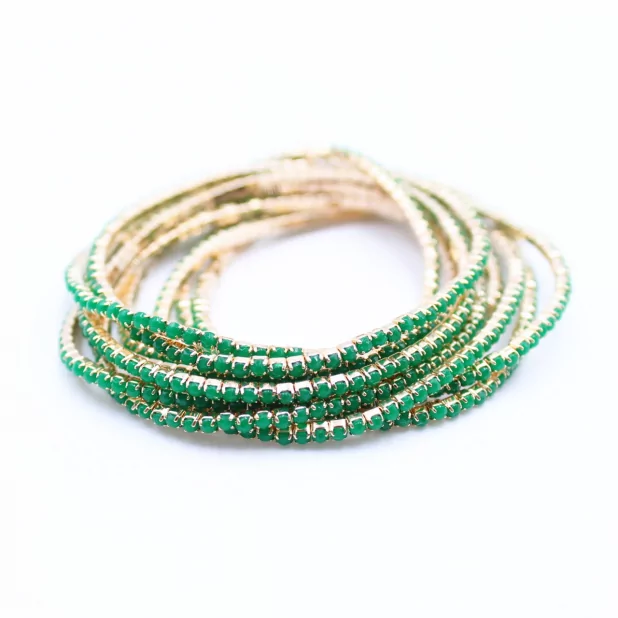 Lot de 10 bracelets strass