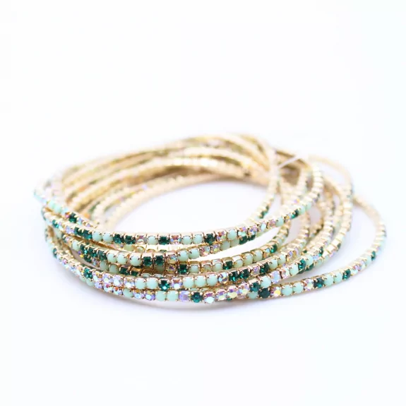 Lot de 10 bracelets strass