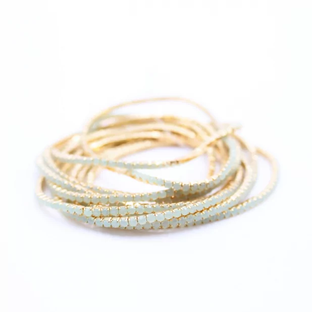 Lot de 10 bracelets strass