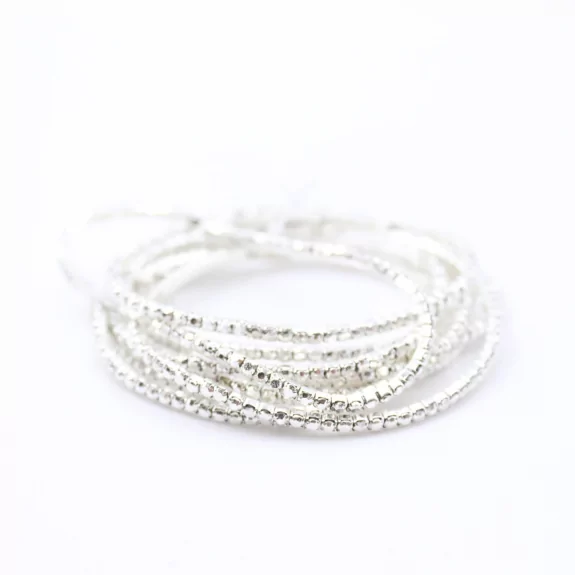 Lot de 10 bracelets strass argenté