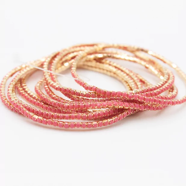 Lot de 10 bracelets strass