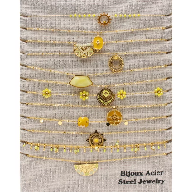 Pack 12 Colliers Acier Inoxydable - JAUNE