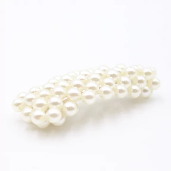 Barrette clip à perles