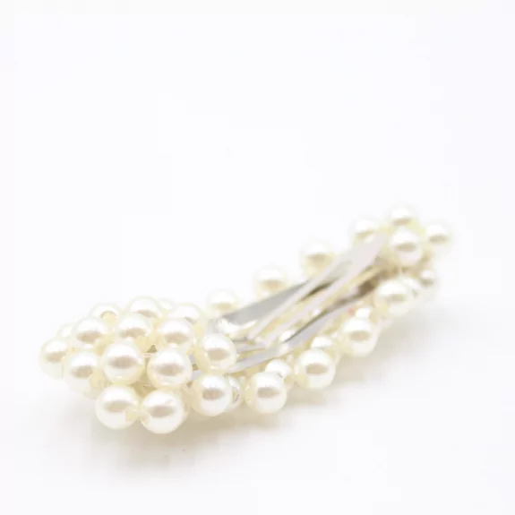 Barrette clip à perles