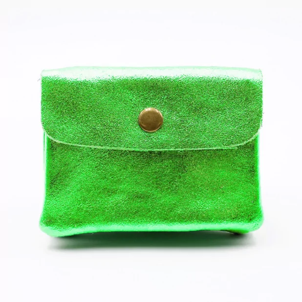 Petit porte monnaie cuir pailleté