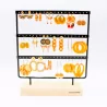 Pack de 18 boucles d'oreilles acier - ORANGE