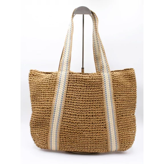 Grand sac tressé en fibre de papier