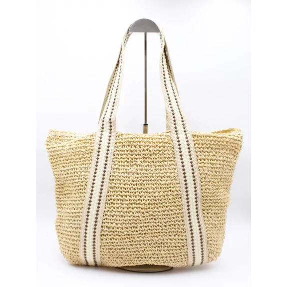 Grand sac tressé en fibre de papier