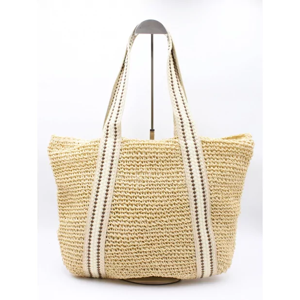 Grand sac tressé en fibre de papier