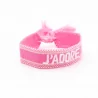 Bracelet en tissus message j'adore