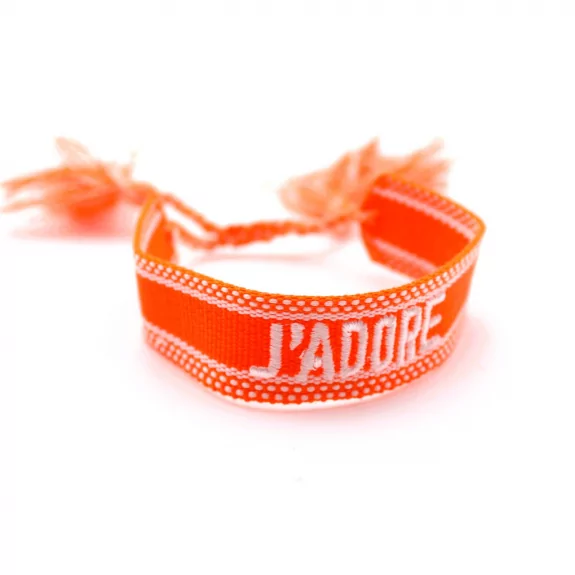 Bracelet en tissus message j'adore