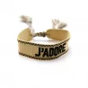 Bracelet en tissus message j'adore