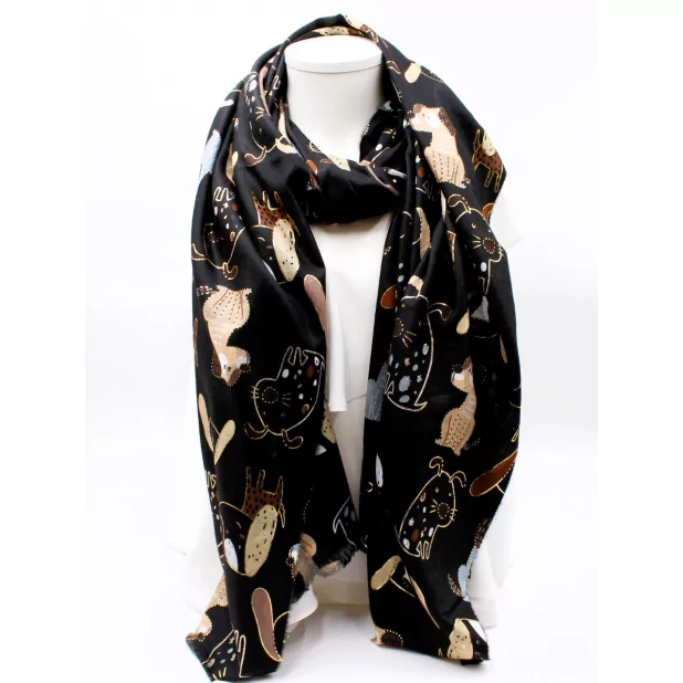 Echarpe tendance avec motif fantaisie