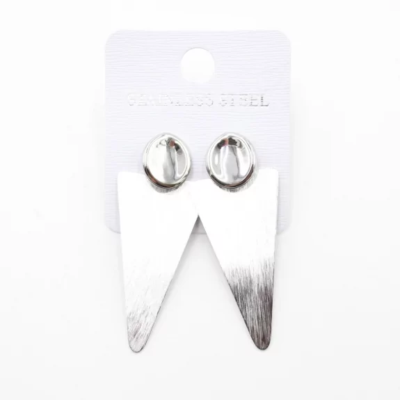 Boucles d'oreilles acier inoxydable triangle