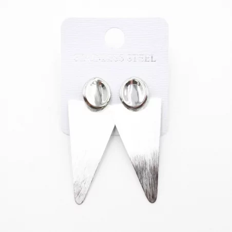Boucles d'oreilles acier inoxydable triangle