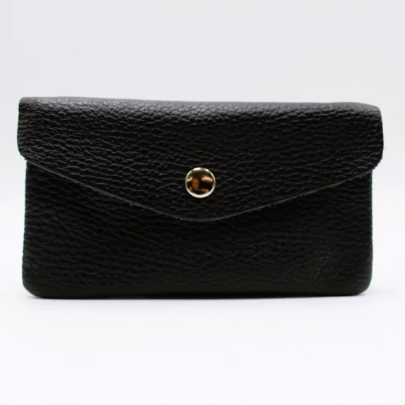 Grand porte-monnaie cuir grainé