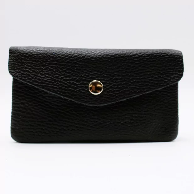 Grand porte-monnaie cuir grainé