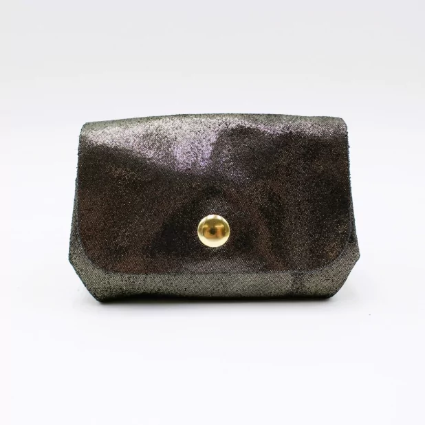 Petit porte-monnaie en cuir irisé