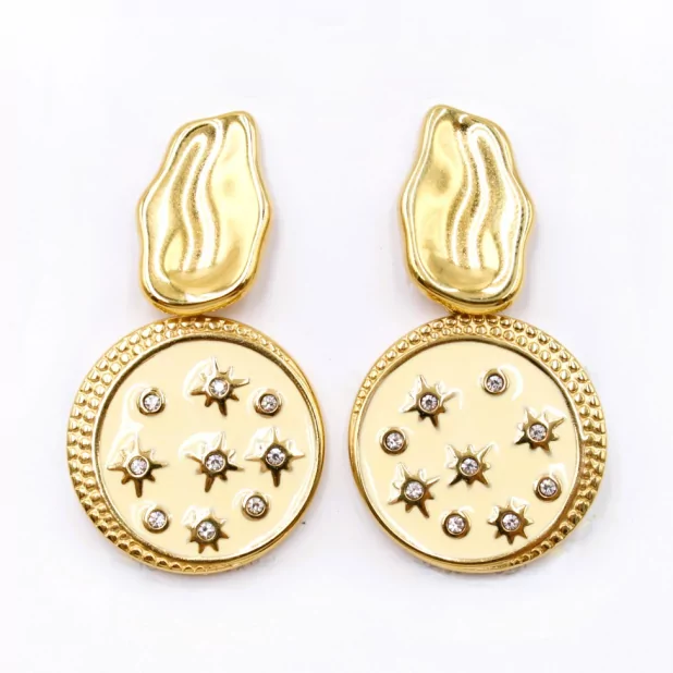 Boucles d'oreilles pendantes étoile du sud