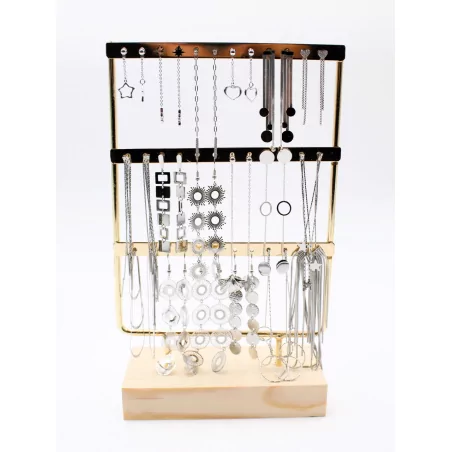 Pack de 18 boucles d'oreilles en acier - pendante argentée